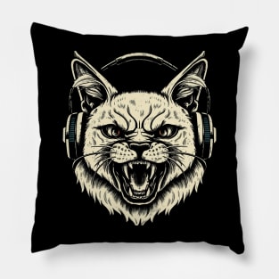 Death Metal Cat Pillow