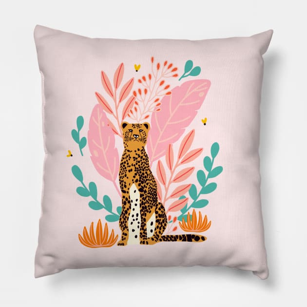 Cheetah Pillow by Shreyasi