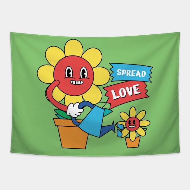 Spread Love Tapestry by Megadorim