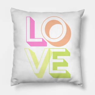 LOVE Pastel Rainbow Pillow