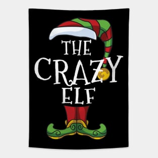 Crazy Elf Family Matching Christmas Holiday Group Gift Pajama Tapestry