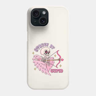 Struck By Cupid Skeleton Valentines Day Phone Case