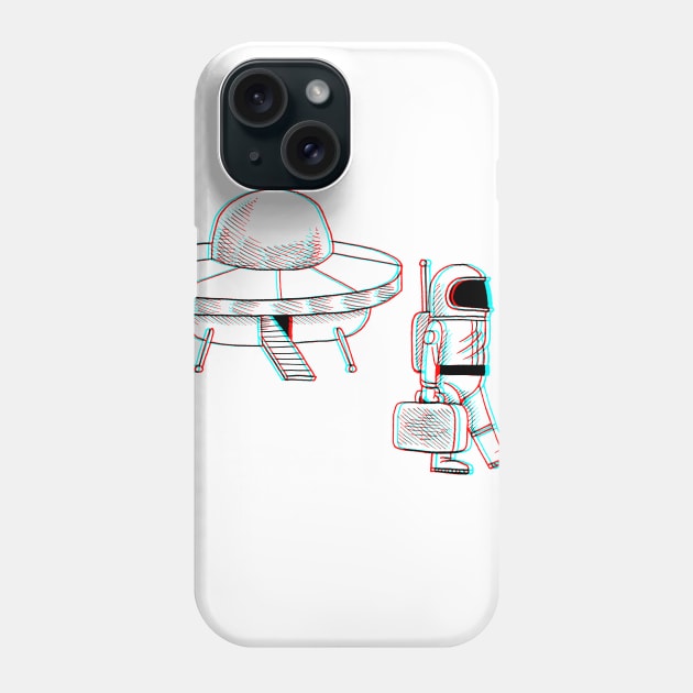 3D Space Adventure Phone Case by awcomix