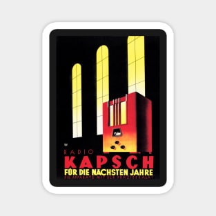 RADIO KAPSCH For The Next few Years Retro German Advertising Magnet