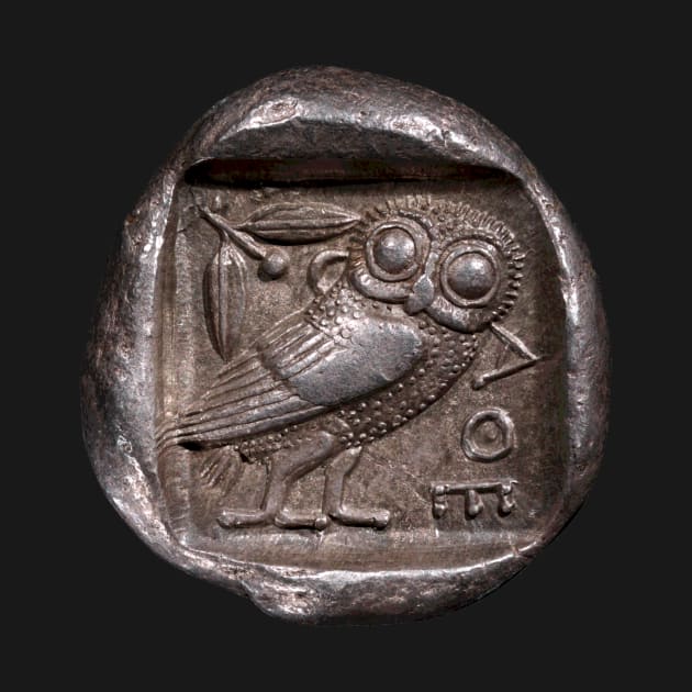 Athenain Silver Tetradrachm Owl by WillowNox7