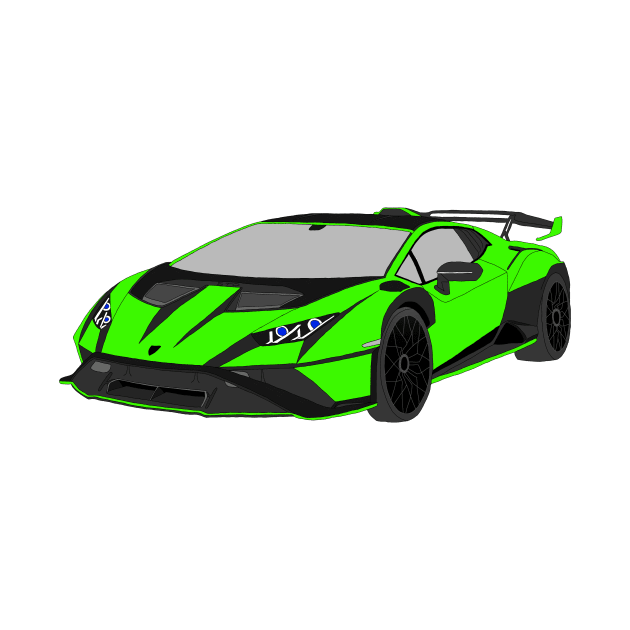 Lamborghini Huracan STO Selfmade car Green/Black by Merlins Desings