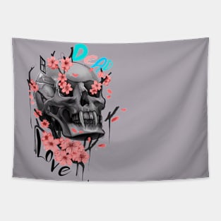 Dead Love Skull Tapestry