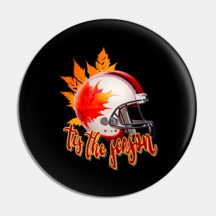 Tis the season football pumpkin fall autumn Pin