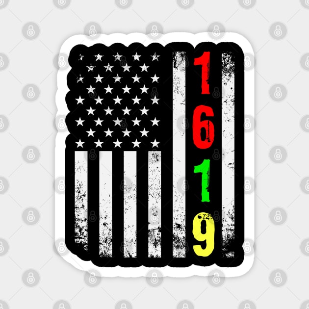 Project 1619 Our Ancestors American Flag Magnet by UrbanLifeApparel