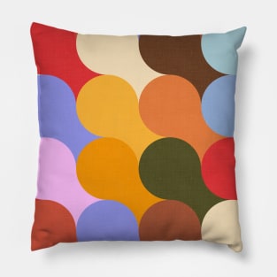 Groovy Geometric Decor - Retro Lava Bubbles No.002 / Cheerful Shades Pillow