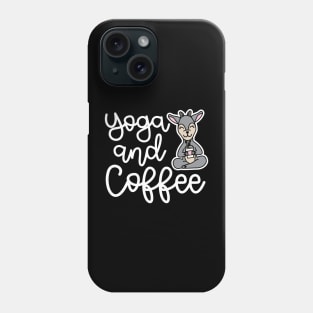 Yoga and Coffee Goat Yoga Fitness Funny Phone Case