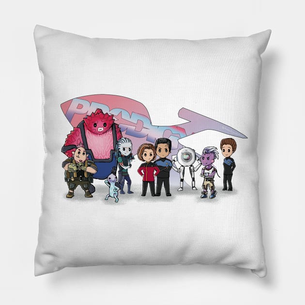 A Most Impressive Crew (Light background version) Pillow by Amalgam000