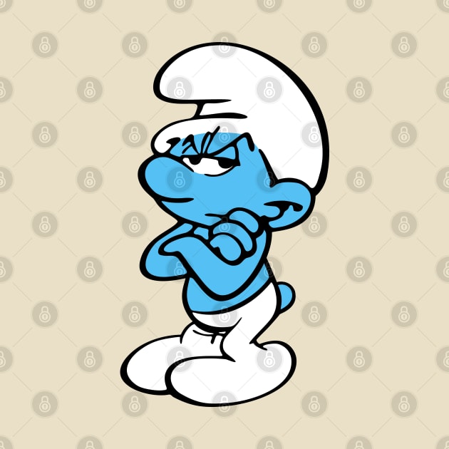 grouchy smurf by small alley co