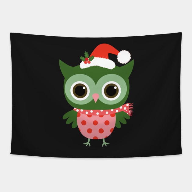 Christmas Owl Tapestry by Pris25