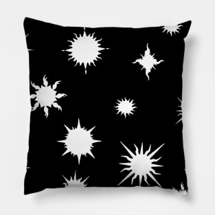 Gothic White Stars Pattern Pillow