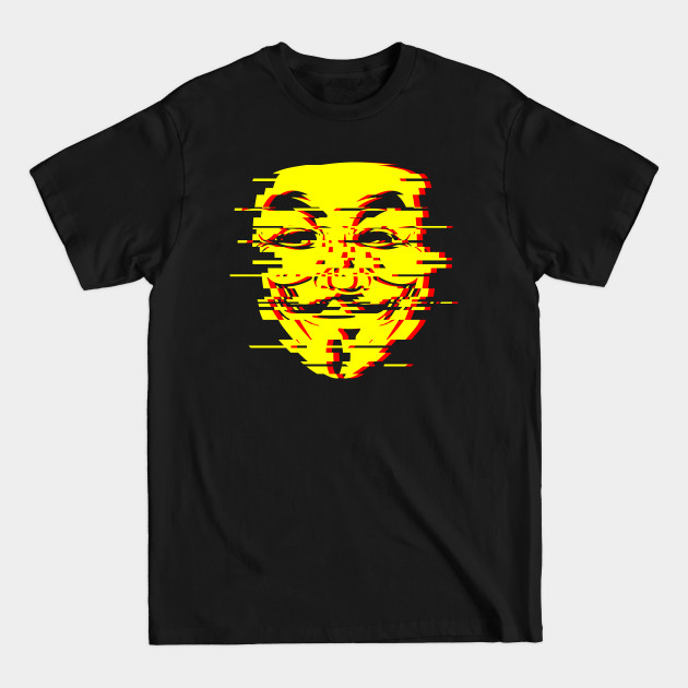 Discover Anon Glitch Yellow - Anonymous - T-Shirt