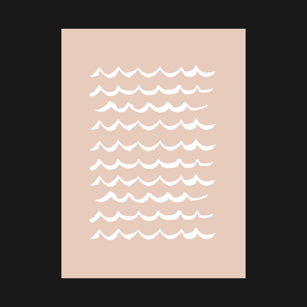 Blush Pink Wave Pattern by hellomonday