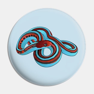 San Francisco garter snake cartoon illustration Pin