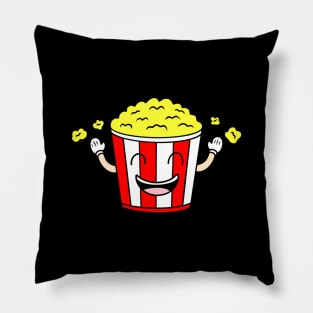 Funny cartoony popcorn Pillow