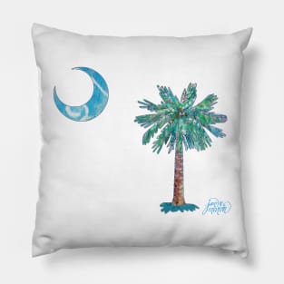 Palmetto Tree and Moon by Jan Marvin Pillow