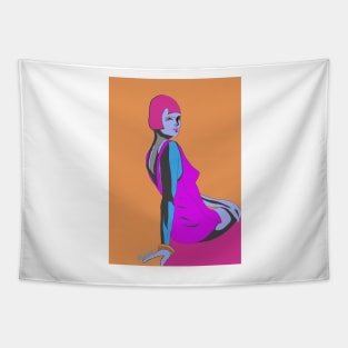 Pink hairdo Tapestry