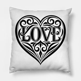 Love Lettering Heart Pillow