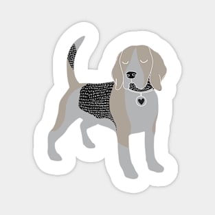 Beagle Illustration Magnet