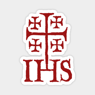 Jerusalem Cross IHS Magnet