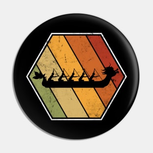 Dragon Boat Team Retro Vintage Logo Pin