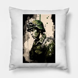 Vietnam Soldier Ink Painting Pillow