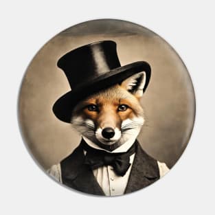 Victorian Fox Portrait Artistic Gift Fashion Pin