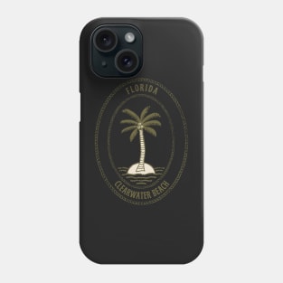 Retro cool Clearwater Beach Florida Palm Tree Phone Case