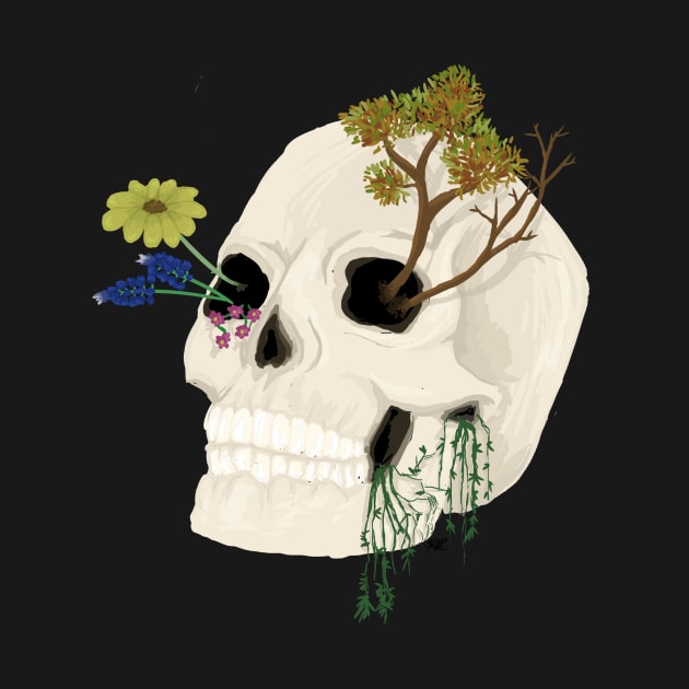 Overgrown Skull by DeadKathy