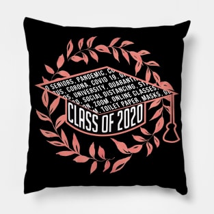 Class of 2020 Graduation Cap Red Crown Pillow