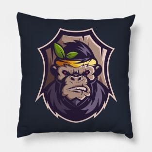 Face monkey illustration character Pillow