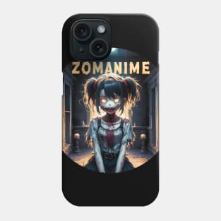 Zombie Anime girl, ZOMANIME cute monster kawaii anime tee Phone Case