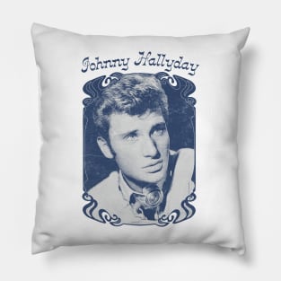 Johnny Hallyday // Retro Original Fan Artwork Design Pillow