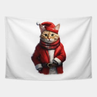 Santa claws cat Tapestry