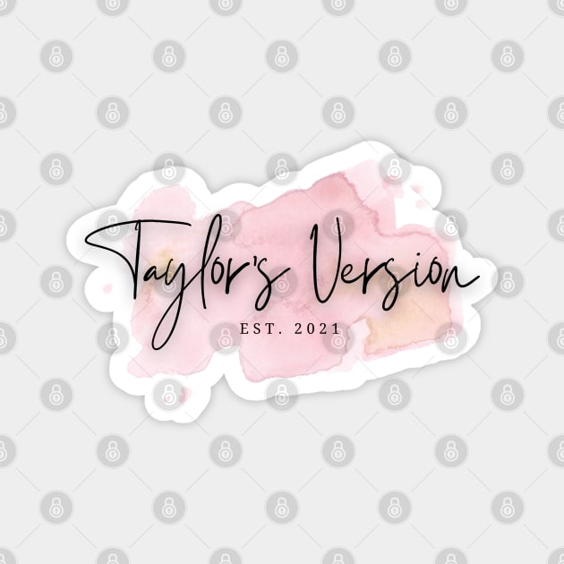 Taylor's Version Watercolor Magnet by Sapphic Swiftie 