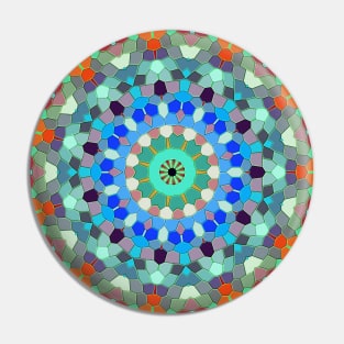 Colorful Mandala Octagon Shaped Tiles Pin