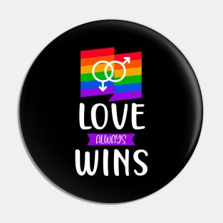 LGBT Love Wins Gay Pride Statement Saying Love Pin