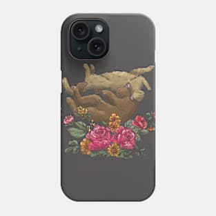 Cutie cats poses in flowers Phone Case