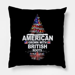 Christmas Tree  American Grown With British Roots - Gift for British From United Kingdom Pillow