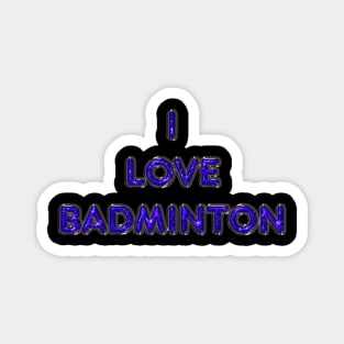 I Love Badminton - Purple Magnet