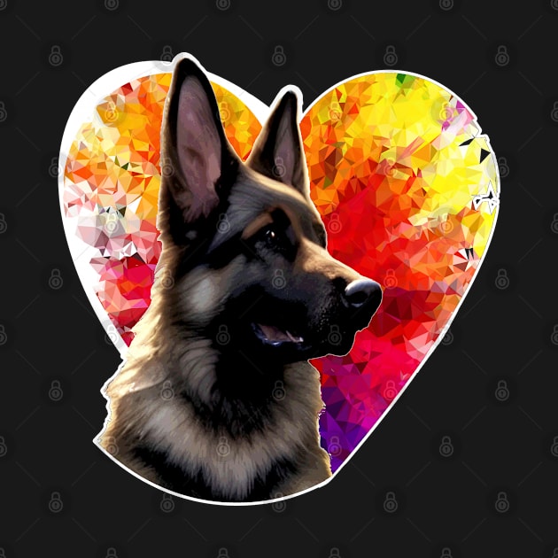 Heart German Shepherd Dog Loyal Love For The Breed GSD by DesignFunk