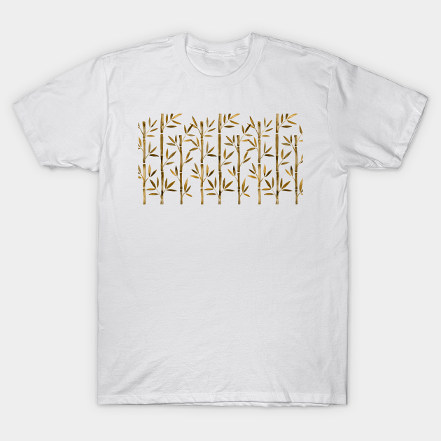 Discover Sepia Bamboo - Floral Design - T-Shirt