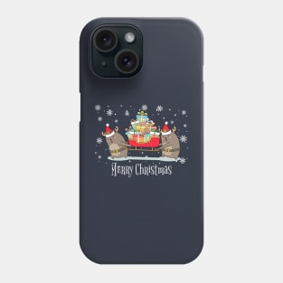 Cool Santa reindeer - Happy Christmas and a happy new year! - Available in stickers, clothing, etc Phone Case