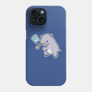 Kawaii Sports Pickleball Hippo Phone Case