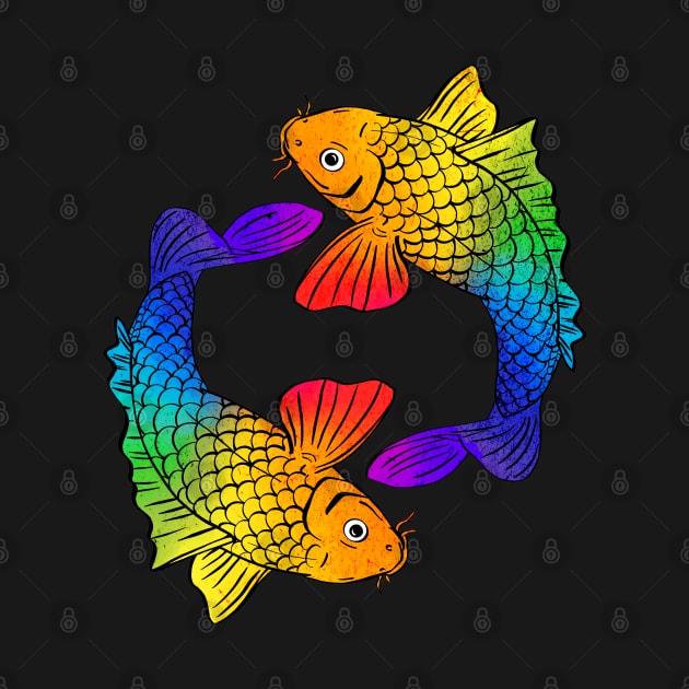 Koi Carp With Rainbow Scales by Koiartsandus