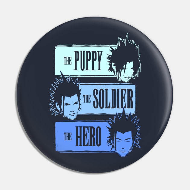 The Puppy, the Soldier and the Hero Pin by alvitef